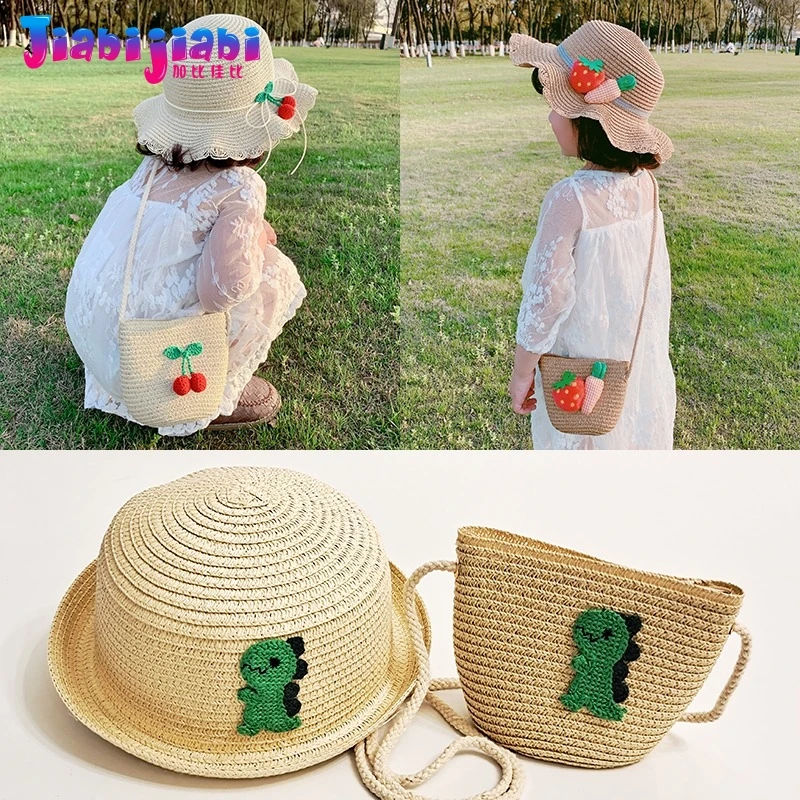 Панама летняя детская соломенная шляпа для маленьких девочек Солнцезащитная