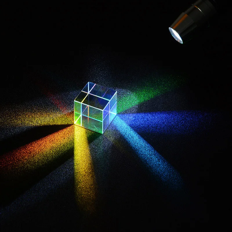 

Optic Prism Cube - Optical GlassX-Cube Prism Dispersion Prism For Education And Decoration-Educational Toys Gift For Christmas