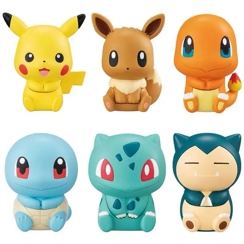 6 шт./компл. с героями мультфильмов Пикачу Бульбазавр Squirtle Charmander Покемон Иви экшн