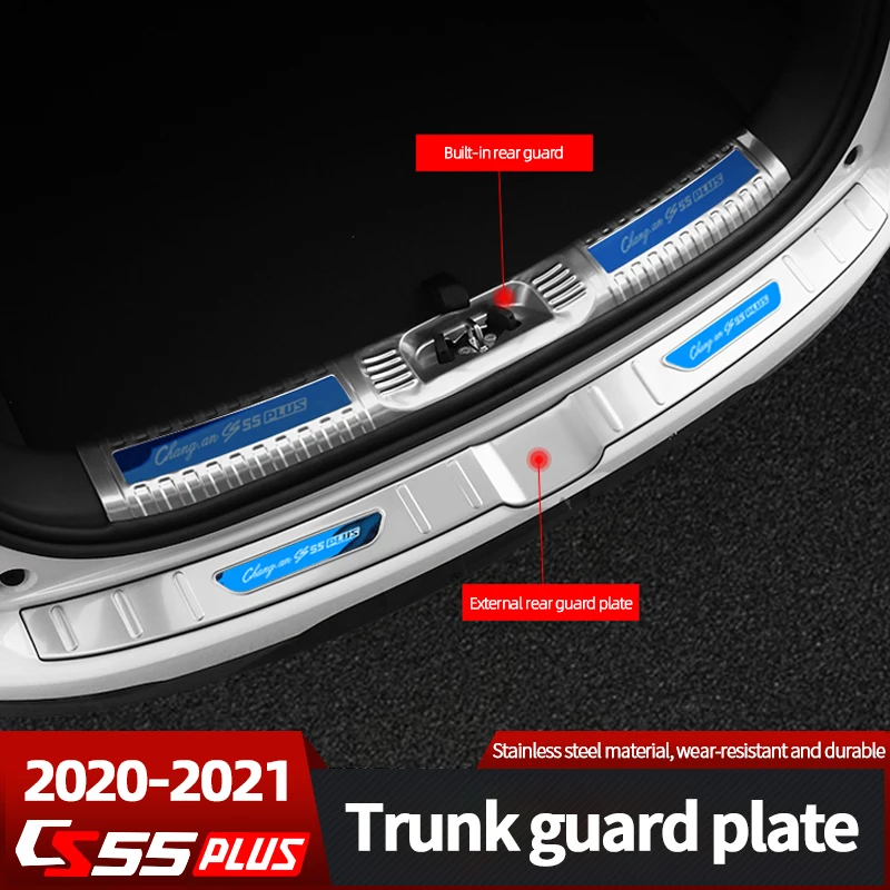 

Trunk Guard Plate For Changan CS55 PLUS 2020-2021 Stainless Steel Anti-scratch And Abrasion Resistance Car Protection Decoration