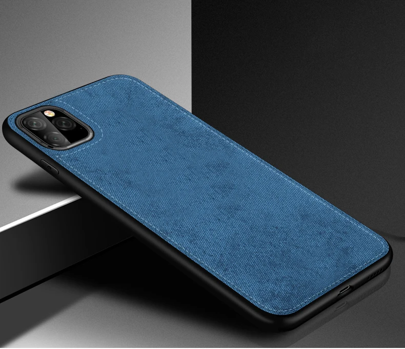 IIOZO Магнитный тканевый чехол для iPhone 11 Pro Max ультра-тонкий тканевый текстурный Мягкий силиконовый чехол для телефона s