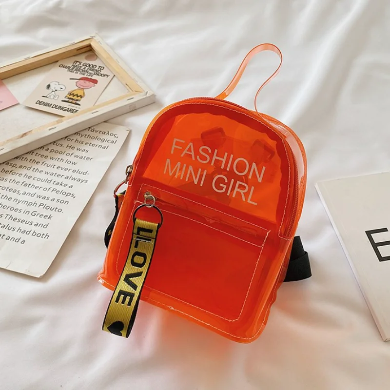 Girls Backpack Mini Cute Children Candy Color Transparent Jelly Bags In Kindergarten Boys Schoolbag Waterproof Backpack Fashion