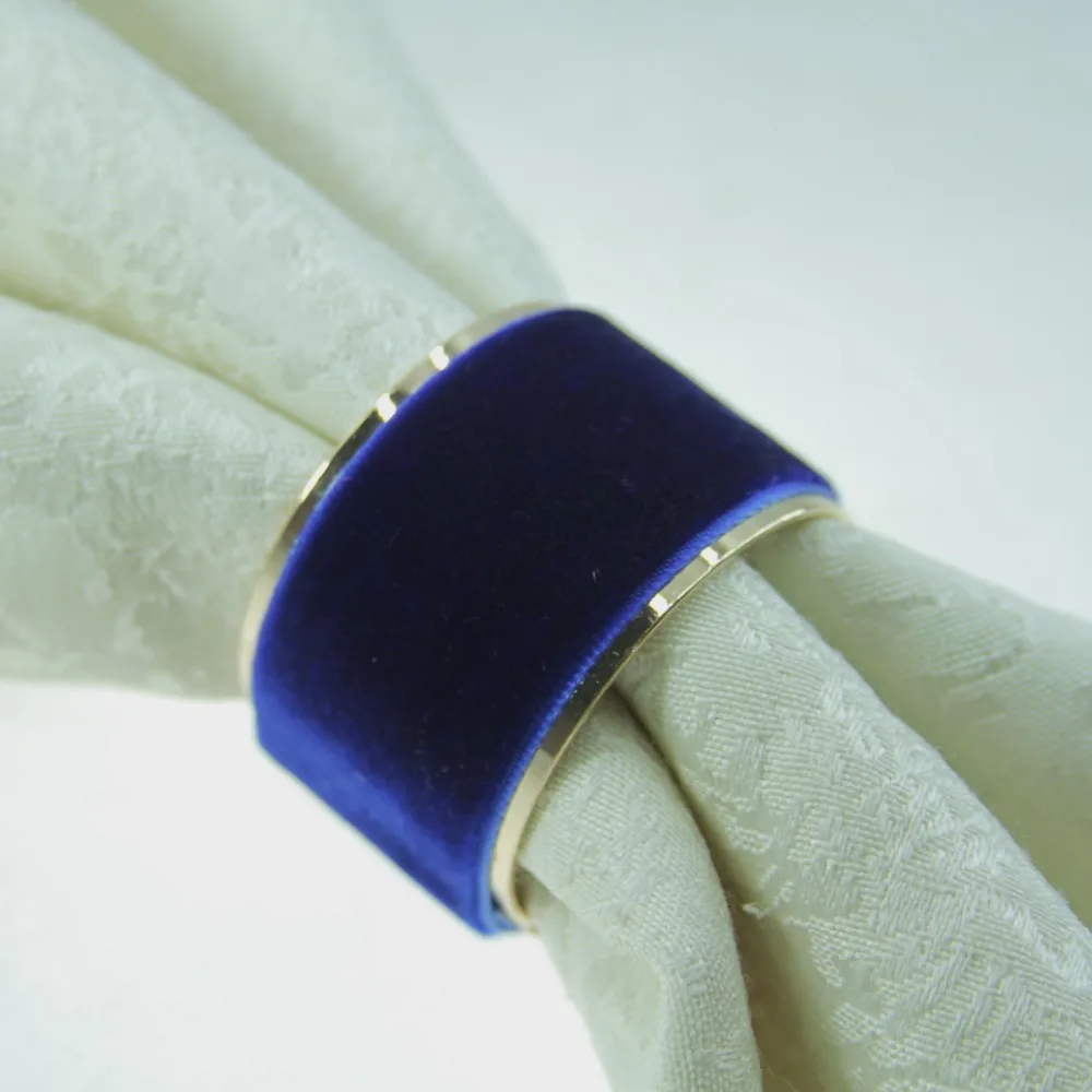 free shipping velvet gold metal napkin ring for wedding, napkin decoration 12 pcs qn19101401