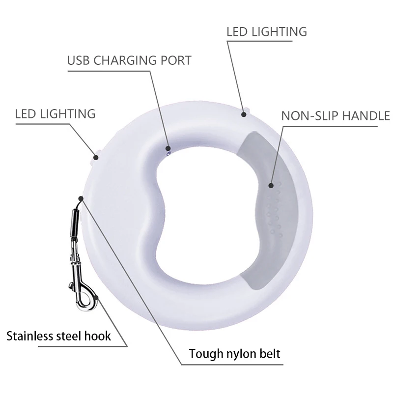 

Pet dog automatic retractable traction rope nylon portable traction rope outdoor extension cord dog walking cat traction rope