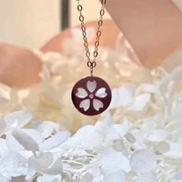 delicate cherry blossom necklace silver color clear cz statement jewelry for women heart shaped collarbone chain choker