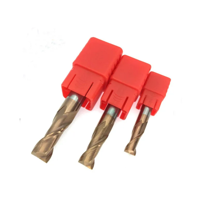 Бесплатная доставка HRC55 твердосплавная квадратная Концевая фреза 2 флейты