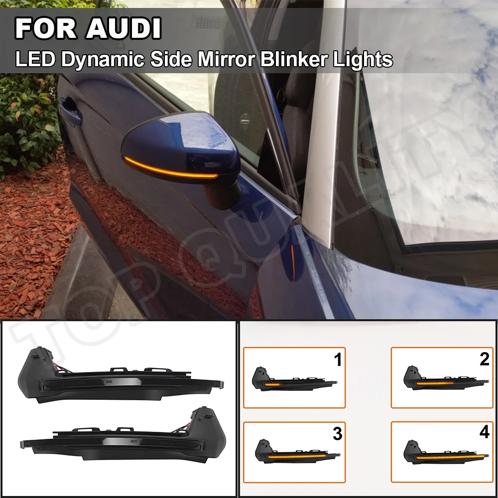 

Для 2011 2012 2013 2014 2015 2016 2017 2018 Audi A1 светодиодный динамический индикатор сигнала поворота светильник боковое зеркало заднего вида лампа мигалка