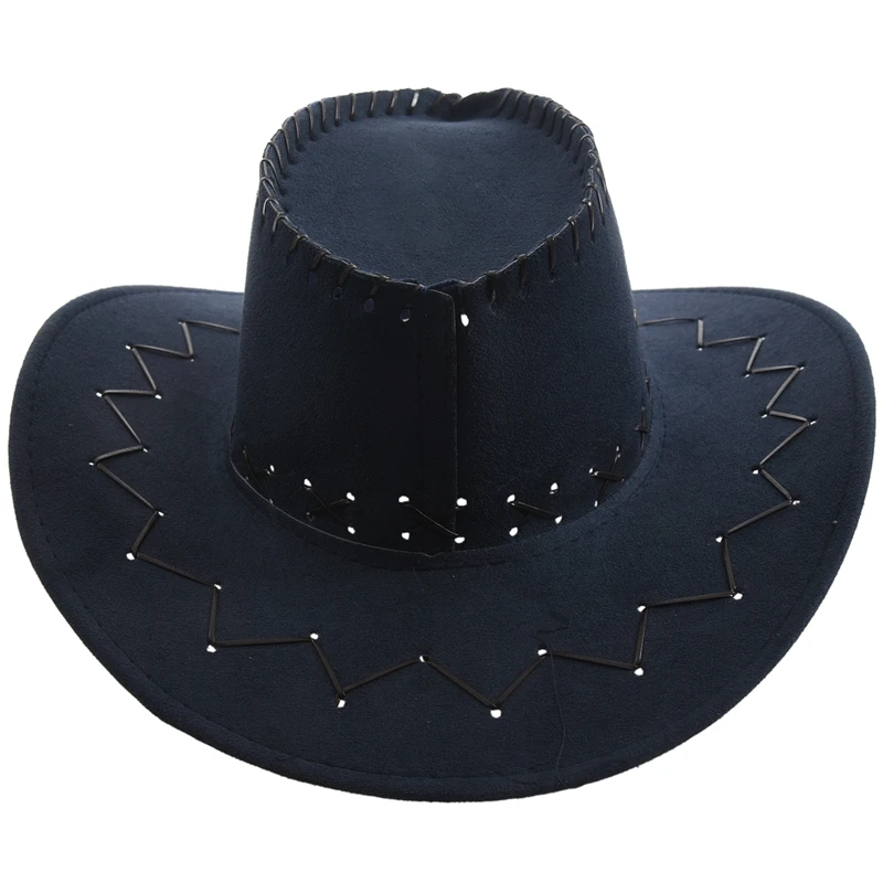 Ретро Унисекс Джинсовый Ковбой Дикого Запада Cowgirl Rodeo аксессуар для платья шляпы синий
