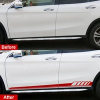 car styling waist striped side decal sports sticker diy vinyl for w205 w203 w204 c class c180 c200 c300 c63 coupe c43