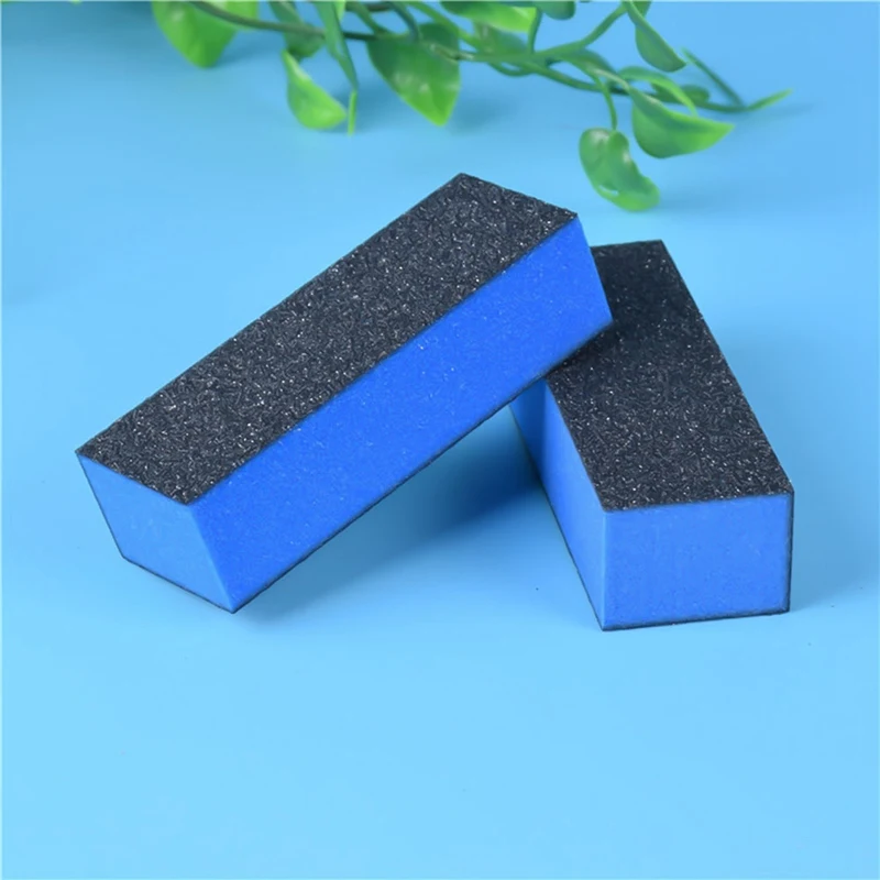 blue 1 шт ногтей буфера шлифовки для ногтей пилка для полирования ногтей Блок Губка тофу DIY пилка для ногтей для дизайна Bafiki инструменты - Цвет: blue