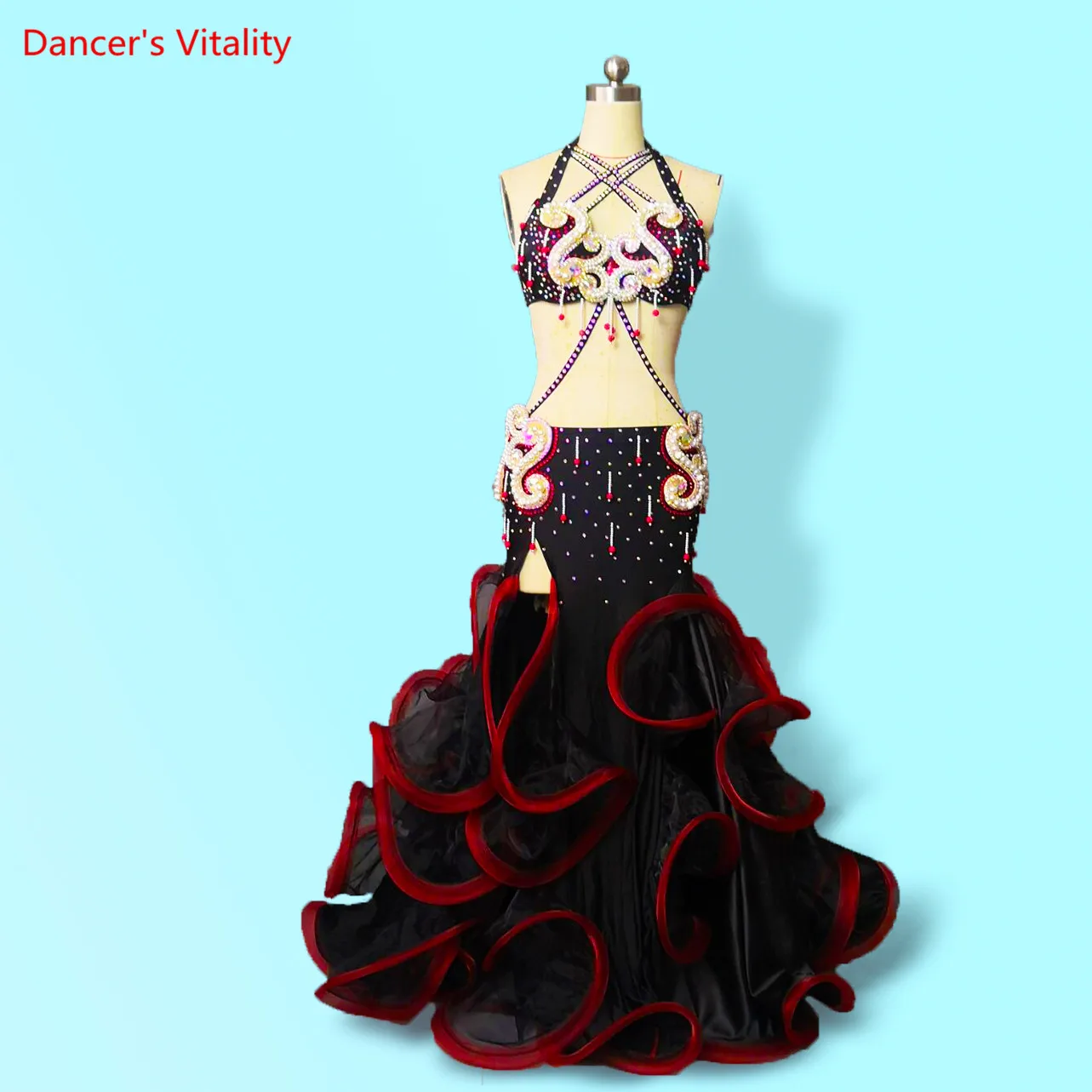 Костюм для танца живота на заказ костюм восточных танцев комплект из 3 предметов