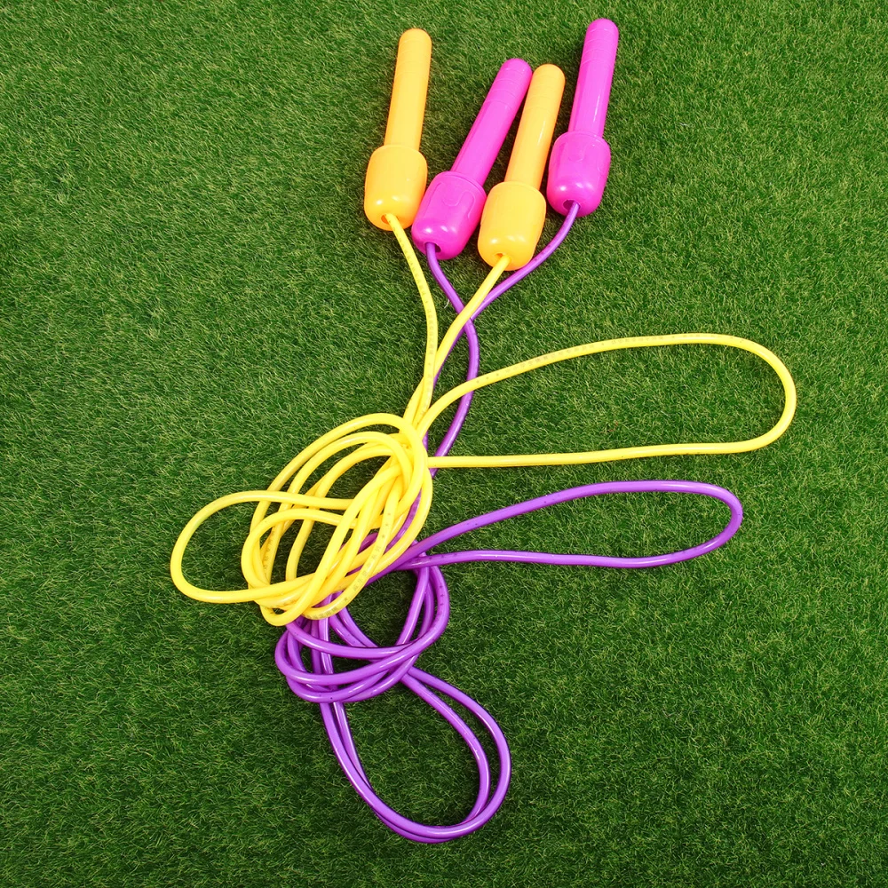 

2pcs Kids PVC Jump Rope Skipping Rope Jumping Exercise Equipment Sports Jump Rope (Random Color)