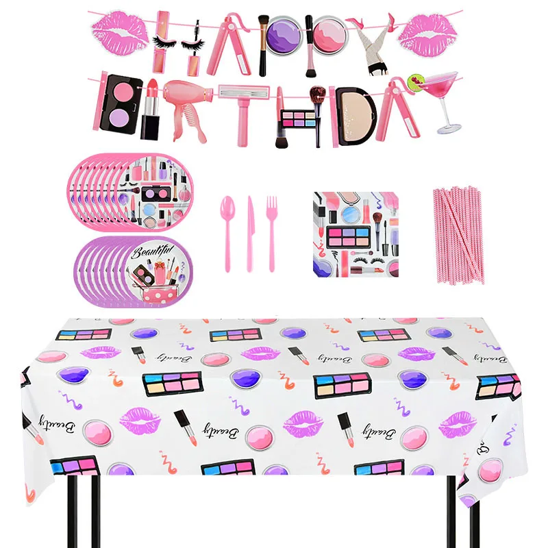 Спа Косметика день рождения принадлежности для макияжа одноразовая посуда с