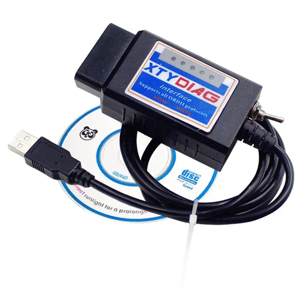 Сканер ELM327 OBD2 USB ELM диагностический сканер с MS-Can/HS-Can переключателем для Ford Classic/New
