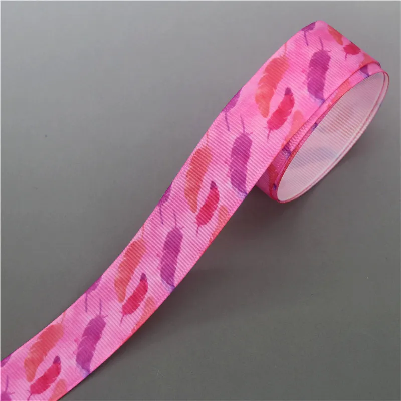 DHK 5 ярдов лист лошадка Радуга напечатан Grosgrain ленты ленточный аксессуар Hairbow