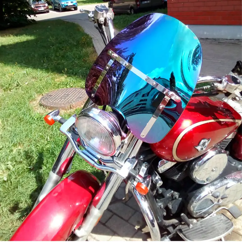 19 Inch Iridium Ветровой экран для Honda VT1300 VT1800 VT 1300 1800 S C C1 CX CXA Fury 7/" или 1" Руль Ручки экран лобовое стекло - Цвет: 19 Inch Iridium