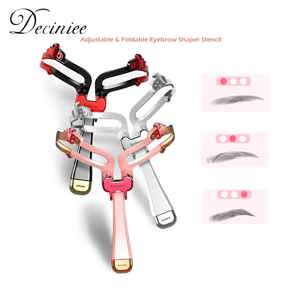 Новый многоразовый Регулируемый трафарет для бровей Макияж формирователь