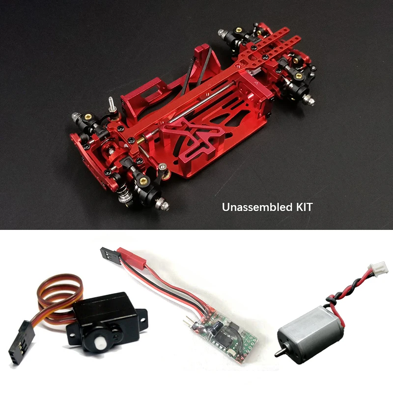 

HGM Toys MINI Q9 102MM Wheelbase Unassemble Metal Chassis For 1/24 TAMIYA 1/28 KYOSHO Drift Racing RC Car Remote Control TH19467