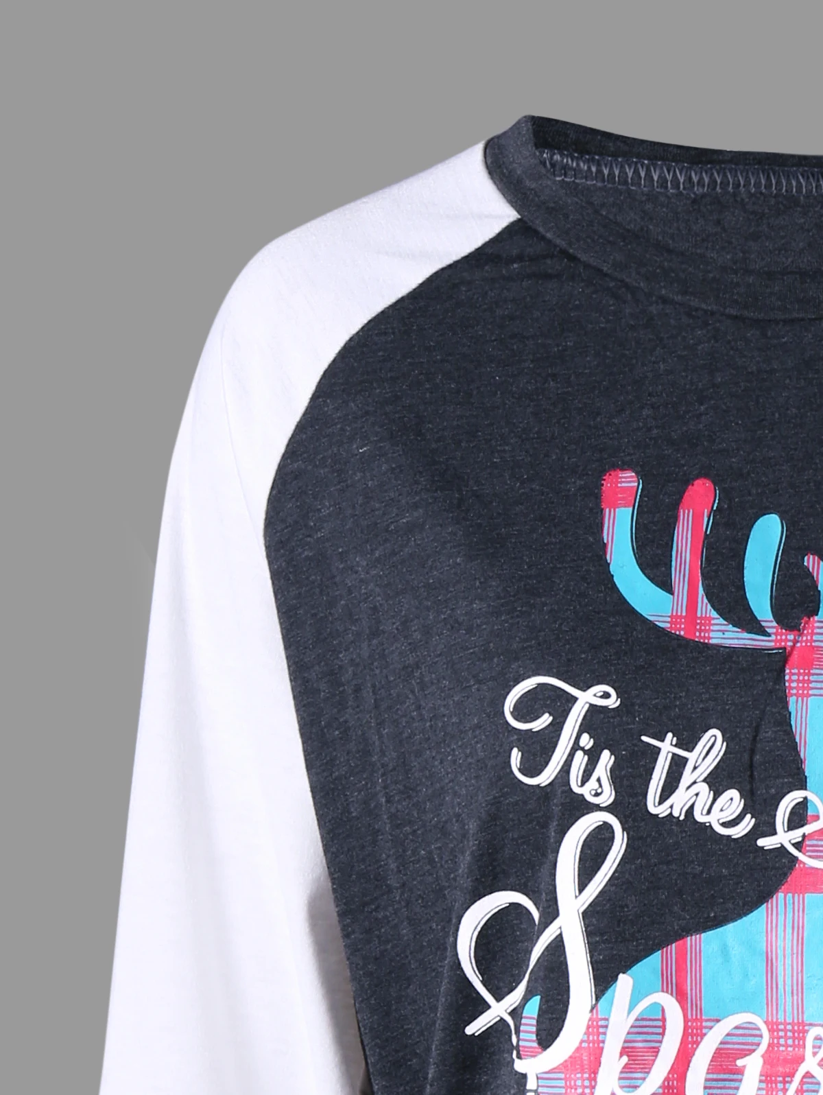 ROSEGAL олень и письмо печати реглан футболка с длинными рукавами круглый вырез