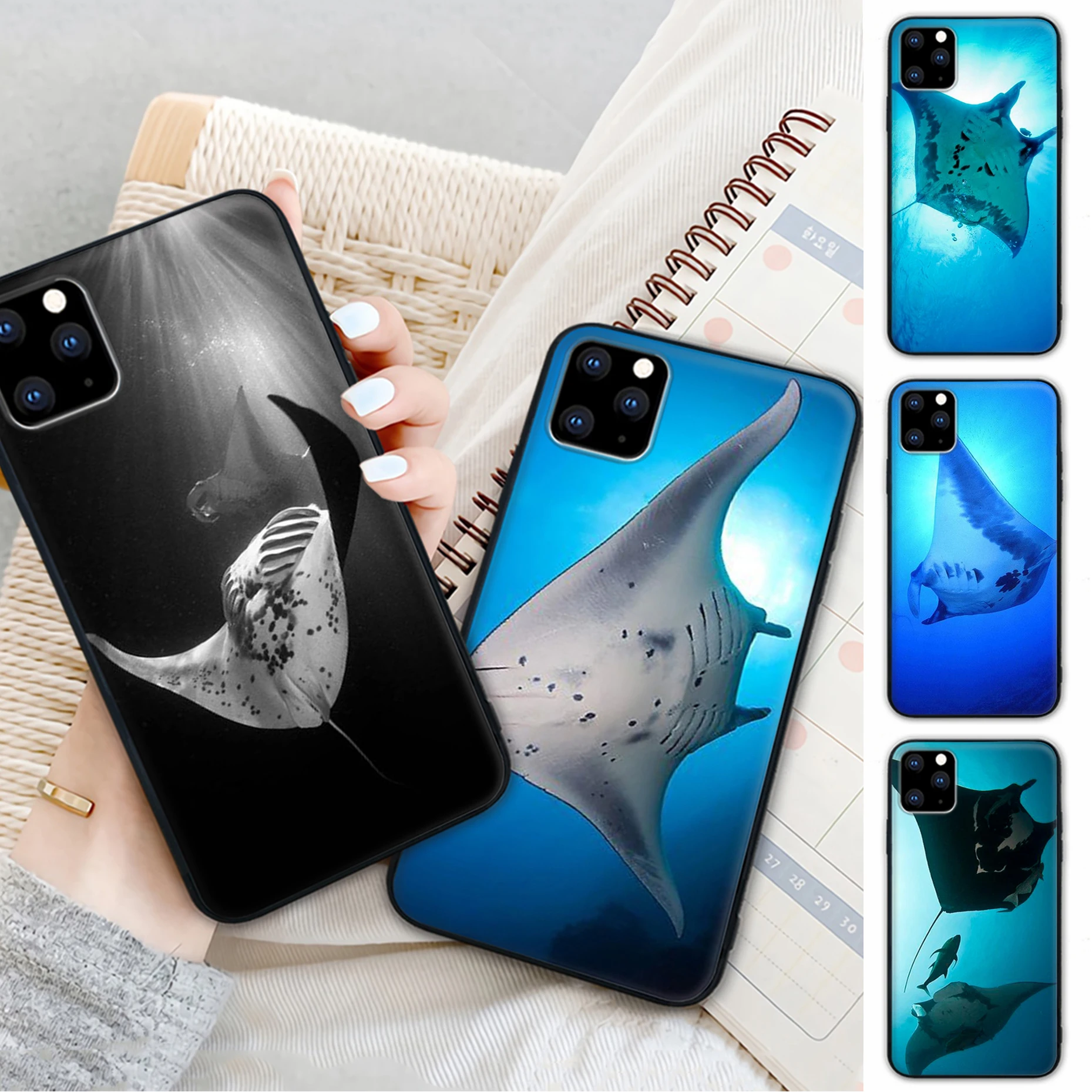 

Print Animal Manta Ray Cellphone Cover Case For Huawei P40 P30 P20 Pro P 10 P9 Lite 2016 2017 P Smart 2019 2020