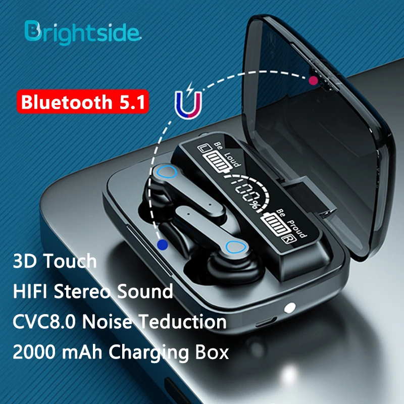 Brightside Беспроводной наушники микрофон громкой связи Bluetooth 5 1 вкладыши TWS гарнитура