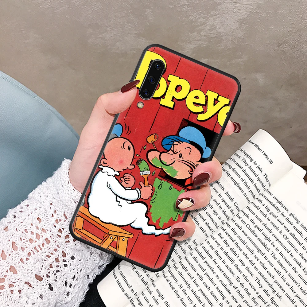 

Popeye the Sailor Phone Case For Samsung Galaxy A 5 7 8 10 20 20E 21S 30 30S 40 50 51 70 71 black Shell 3D Cover Silicone Etui