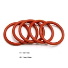 Силиконовое уплотнительное кольцо 45 мм, Пищевой резиновый уплотнитель, красное уплотнительное кольцо OD 15-45 мм
