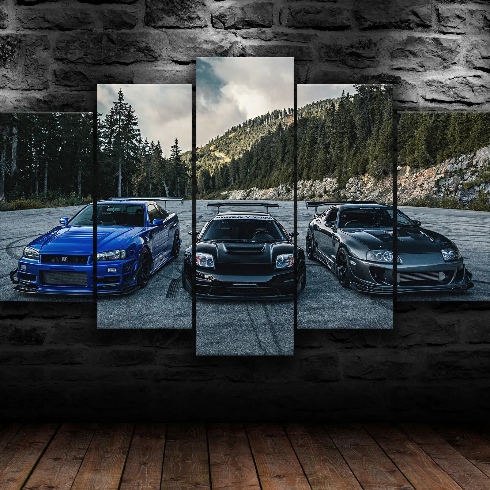 Холст без рамки 5 шт. JDM Supra Nissan Skyline NSX автомобильные настенные художественные