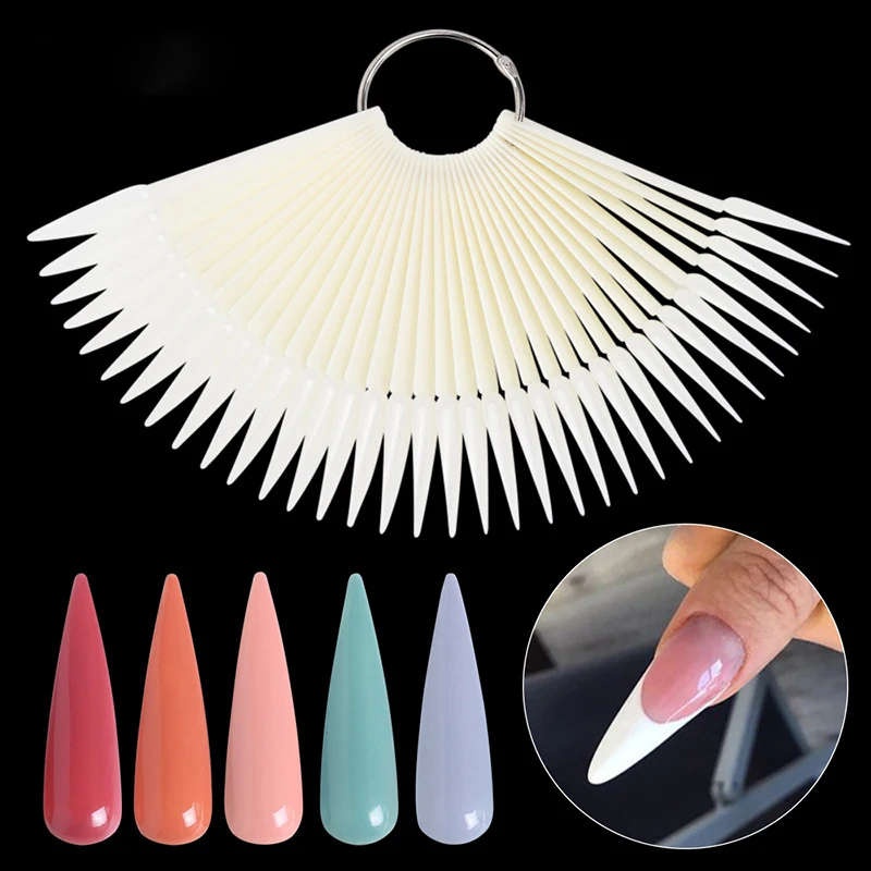 40 шт. накладные ногти цветные карты поддельные прозрачный белый натуральный