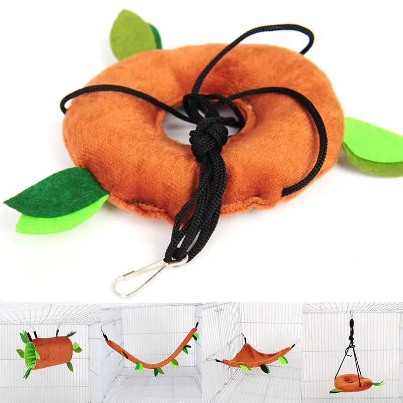 

Small Pet Toy Hamster Hammock Toy House Warm Cage Swing Drill Tube Nest Forest Leaf Tunnel Pet Stump Squirrel Soft Toys Ropeway