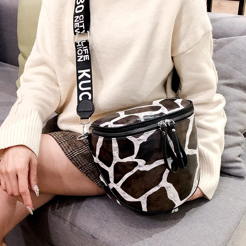 Новый Жираф текстура через плечо модная сумка сумки в руку из искусственной кожи