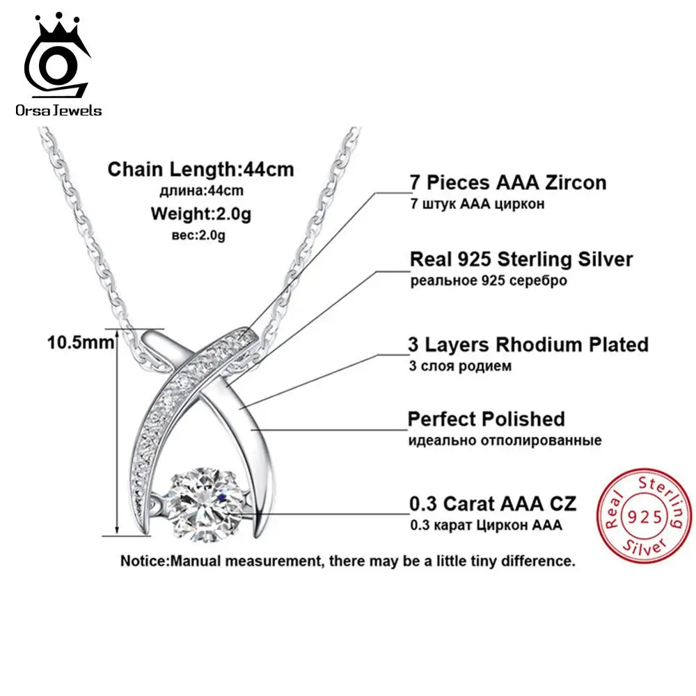 Подвески ORSA JEWELS из серебра 925 пробы рыбки и ожерелья с милыми животными ожерелье