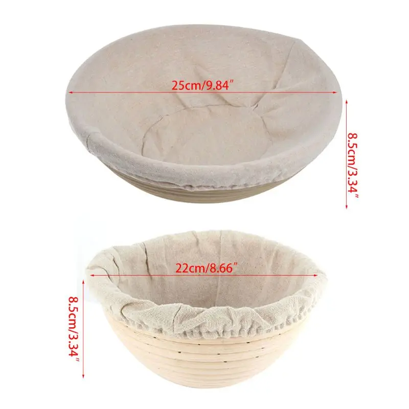 

6Pcs Banneton Proofing Baskets With Bread Lame Dough Scraper Liner for Bakers Dropshipping
