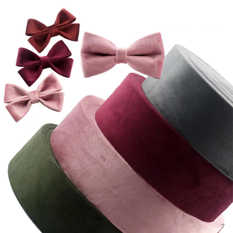 David accessories 5 ярдов/рулон бархат наслоения тканевые ленты ткани ремесла Сделай Сам, домашние, подарочная упаковка, Свадебные украшения, 5Yc7395