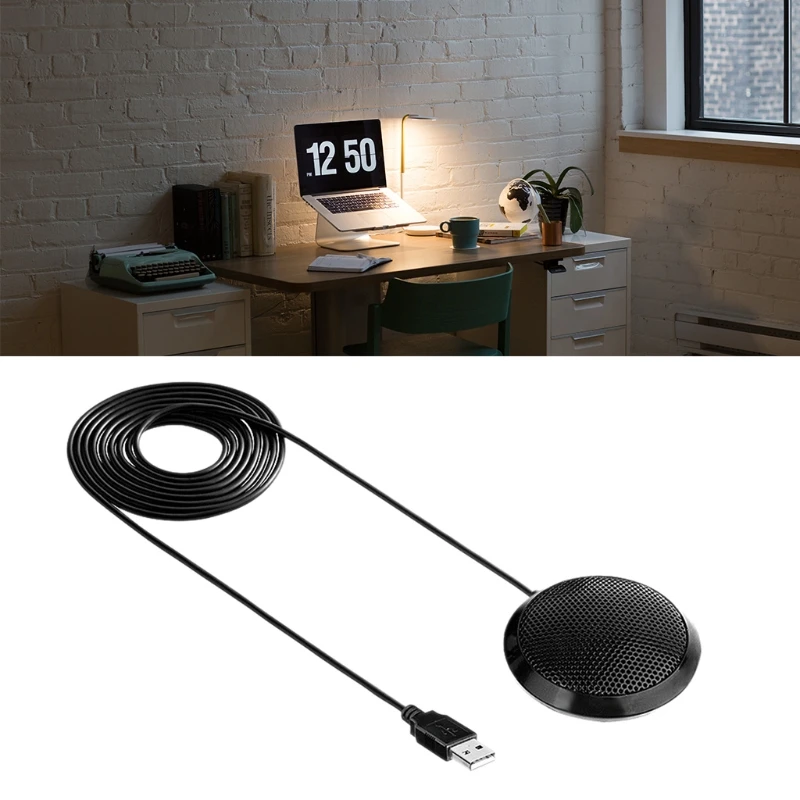 

USB Microphone for Meeting Business Computer PC, Laptop,Desktop,Mac & book, Portable Table for Online Chatting, Calls,