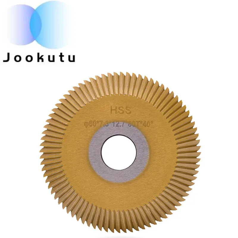 

HSS Titanize Two Sides Blade Cutter 60x7.3x12.7x80Tx40° Milling Cutter For Key Machine