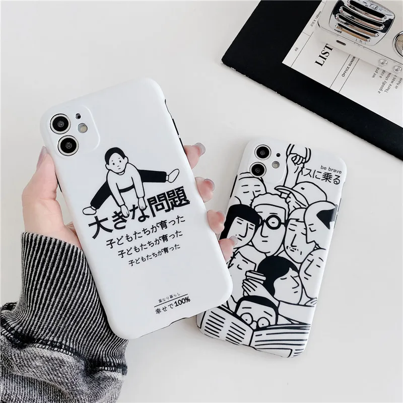 Забавный черно-белый чехол для iPhone 11 Pro Max 7 8 Plus SE 2 X XR XS мягкие чехлы телефонов |