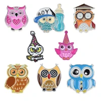 cartoon bird brooches pins cute alloy enamel animal owl pin collections bags badge gifts brooch jewelry for women girls gifts