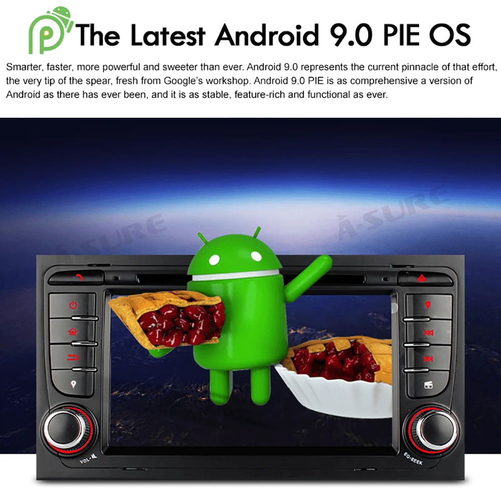 A-Sure 2 Din 4G RAM 8 Core Android 9 0 Авто Радио DVD плеер навигация для Audi A4 S4 RS4 B6 8E 8F B9 B7 SEAT EXEO