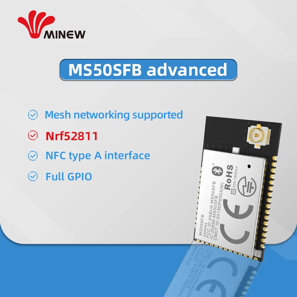 Модуль nRF52811 с сверхнизким энергопотреблением и дополнительными типами антенн BLE