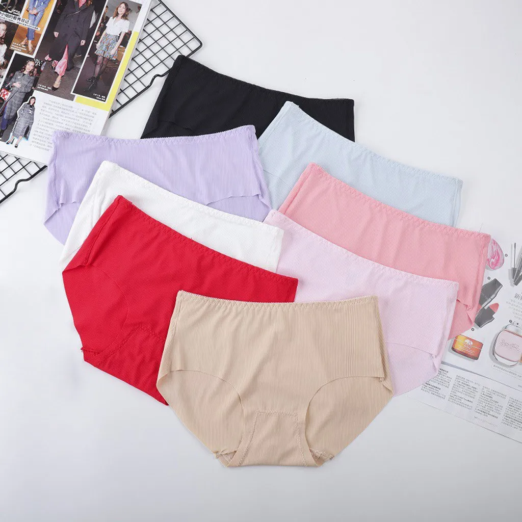 Сексуальное женское нижнее белье шелковые трусики из бамбука одноцветные