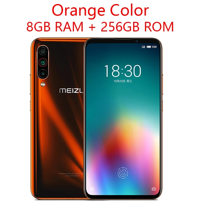 Meizu 16T VOLTE 4 аппарат не привязан к оператору сотовой связи 6G/8G 128G/256 г Snapdragon 855 Octa Core 6," FHD+ безрамочный экран с Экран 3 задних Камера сотовый телефон - Цвет: Orange 8G 256G