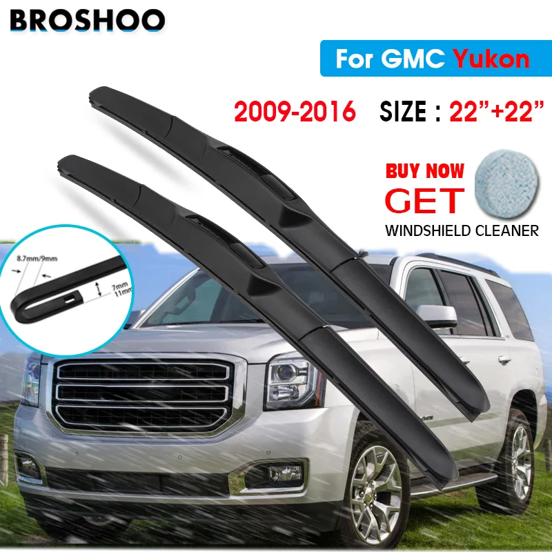 

Щетка стеклоочистителя для автомобиля GMC Yukon 22 "+ 22" 2009-2016 Авто Стеклоочистители для лобового стекла лезвия для мытья окон подходит для U Hook Arms