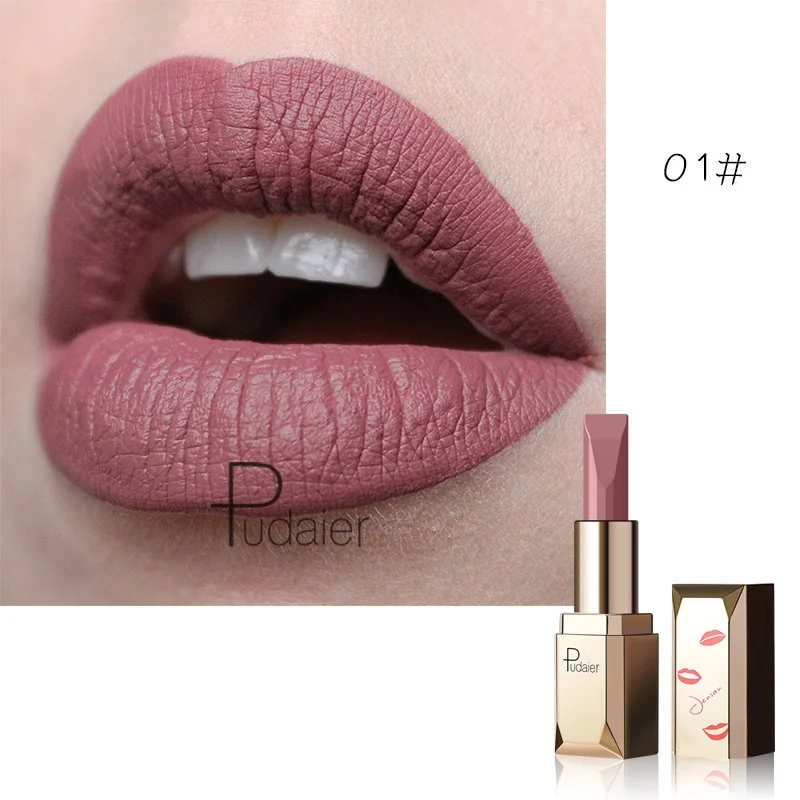 

Matte Lipstick Waterproof Lip Makeup Long Lasting Moisturizer Lip Tint Red Pigment Makeup