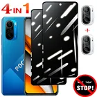 Анти-шпионское стекло для Poco F3 Защитная плёнка экрана Poco M4 pro 5g конфиденциальности стекло Xiaomi Poco X3 GT плёнка Poko X3 NFC X4 pro Защитное стекло на Poco X 3 Pro glass Little F3 Защитное стекло Pocophone F3