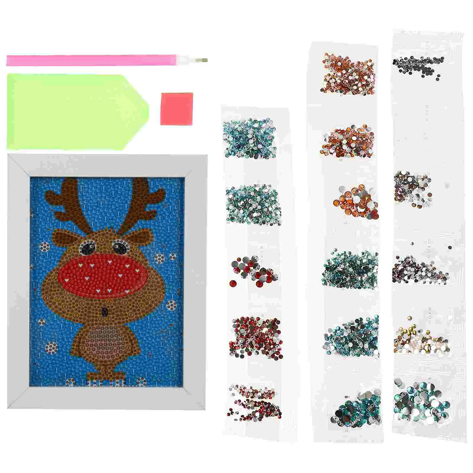 

1 Set Xmas Diamond Drawing Photo Frame Diamond Drawing Children DIY