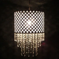dia33cm european modern white acryl beads hang lamp creative fashion living room bedroom restaurant garden iron chandelier