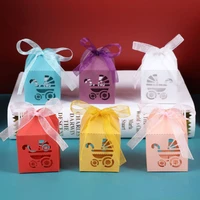 50pcs european style creative wedding hollow candy box baby birthday party supplies candy boxes with ribbon