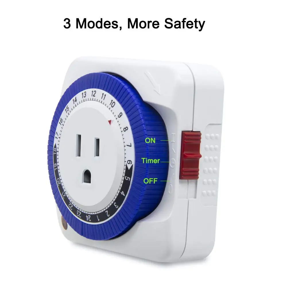 Электрический механический выход таймер ЕС США Plug 48 вкл/выкл программы