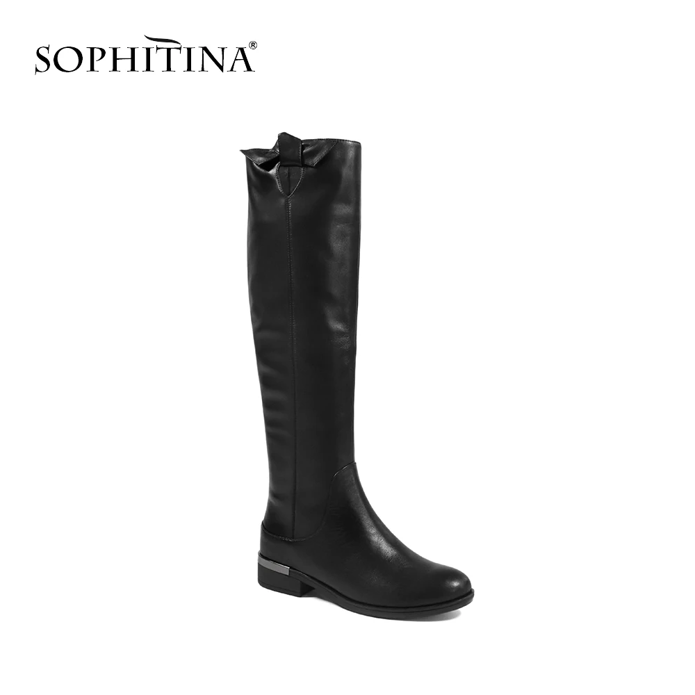SOPHITINA/Женские сапоги из натуральной кожи подкладка ворсина подарит тепла и